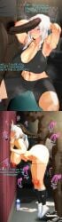 3d 3d_model 3d_render abs armpits arms_up asian black_socks blue_eyes cheek_squish chinese_female dark-skinned_male dark_skin female gym gym_clothes gym_shorts gym_uniform hair_ribbon hands_behind_head japanese_female kneehighs kneesocks koikatsu lifting lifting_person light-skinned_female light_skin mei_risa mixed_ethnicity muscular muscular_female muscular_male nude nude_male partially_clothed pressed_against pussy_juice ribbon ribbon_in_hair sex socks spidey-dude squish sweat sweatdrop sweating sweaty tachumi text tube_socks vaginal_fluids vaginal_penetration vaginal_sex white_hair
