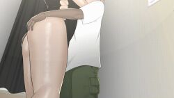 animated big_breasts dressing_room friends_mother hidden_sex milf netorare ntr ntrman touching_ass