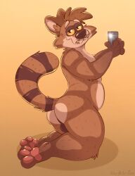 3_toes anthro ass balls belly brown_body brown_fur cartoon_network countershade_butt countershading darkened_balls darkened_genitalia electronics feet full-length_portrait fur genitals hair hi_res holding_object holding_phone kneeling male mammal nude nude_male pawpads paws perineum phone portrait pose procyonid raccoon raised_tail regular_show rigby_(regular_show) rileyrilesfox selfie sending_nudes side_view slightly_chubby slightly_chubby_male smile solo tail toes yellow_sclera