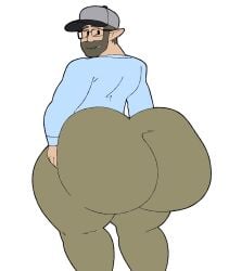 1boy ass_bigger_than_head big_ass big_ass_(male) big_butt bottom_heavy bottom_heavy_male colelucario huge_ass huge_butt male male_only solo solo_male tanookers wide_hips