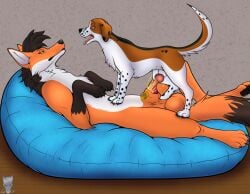 animal_genitalia animal_penis balls beagle bodily_fluids canid canine canine_genitalia canine_penis canis digital_media_(artwork) domestic_dog duo erection feet feral feral_on_feral feral_peed_on feral_peeing feral_peeing_on_feral feral_penetrated feral_penetrating feral_penetrating_feral frottage fur genital_fluids genitals golden_shower half-closed_eyes hi_res hunting_dog knot lipsticking lyca_(lycadio) lycadio lying male male/male male_peed_on male_peeing male_peeing_on_male male_penetrated male_penetrating male_penetrating_male mammal maned_wolf narrowed_eyes on_back open_mouth peeing peeing_on_another penetration penile penile_penetration penis penis_in_sheath penises_touching scent_hound sex sheath sheath_penetration sheath_play size_difference tail toes tongue urine urine_stream watersports