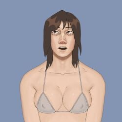 animated big_breasts bikini brown_hair julian_casablancas the_strokes