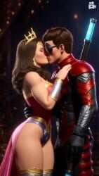 ai_generated damian_wayne dc dc_comics diana_prince female ibnalxuffasch94 injustice_2 male robin_(damian_wayne) robin_(dc) tagme video wonder_woman_(injustice)