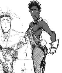 2boy artist_name bunny_boy chuck_(papa_louie) clothing flipline flipline_studios male male_only muscular muscular_male not_porn papa_louie pectorals skinny skinny_male solo_male taylor_(papa_louie) toony_face underwear video_game video_games