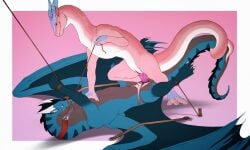 2_horns 3_toes 4_toes aerium anal anal_sex azlyn_(character) bondage bondage bound chastity_belt chastity_device claws collar digital_drawing_(artwork) digital_media_(artwork) dominant dominant_female dragon duo entwined_tails feet female feral genitals hi_res horn leash leash_pull leashed_collar looking_at_another male male/female membrane_(anatomy) muzzle_(object) muzzled mythological_creature mythological_scalie mythology penetration quadruped restraints scalie sex sex_toy simple_background smile spreading strapon strapon_over_chastity strapon_sex strapped_down submissive submissive_male tail tail_coil toe_claws toes toying_partner veoros vulva wingless_dragon wings