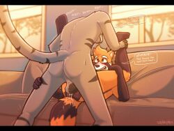 adopted_(lore) adopted_son_(lore) adoptive_father_(lore) ailurid anal anal_sex anthro anus backsack balls blush bodily_fluids can clenching container cum cum_drip cum_in_ass cum_inside digital_media_(artwork) dripping duo ears_up english_text father_(lore) father_and_child_(lore) father_and_son_(lore) felid feline fur fur_markings furniture genital_fluids genitals grey_body grey_fur hair hi_res incest_(lore) legs_up living_room lying male male/male mammal markings mars_(solarlewds) motion_lines multicolored_body multicolored_fur on_back orange_body orange_fur orange_hair parent_(lore) parent_and_child_(lore) parent_and_son_(lore) penetration plant rear_view red_panda simon_(solarlewds) smile sofa solarlewds son_(lore) sound_effects tail text throbbing throbbing_balls tree window