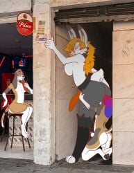 a_chance_encounter absurd_res against_surface against_wall alley_sex alleyway_milf_(meme) animal_genitalia anthro beverage big_breasts breasts canid canine canine_genitalia cinderace clothing container cunnilingus cup danya_(anewkindofcreature) drinking eyewear female flat_chested generation_8_pokemon genitals glasses green_eyes group gynomorph gynomorph/male hair hand_on_leg hand_on_thigh hat hat_only headgear headgear_only headwear headwear_only hi_res intersex intersex/male larger_gynomorph larger_intersex looking_at_another looking_pleasured male male/female mammal meme mostly_nude nintendo oral orange_hair pokemon pokemon_(species) red_eyes scut_tail sex short_tail size_difference smaller_male tail trio vaginal wearing_glasses y_less