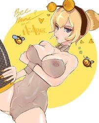 azalewd functionally_nude_female medium_breasts pierced_nipples piercing princess_peach pussy vagina