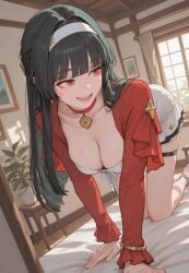 ai_generated ass astra_yao black_hair breasts light-skinned_female mihoyo red_eyes smile zenless_zone_zero