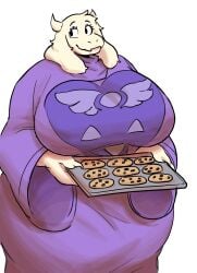 1girls breasts cookie crawdadblues deltarune_(symbol) female huge_breasts milf toriel undertale