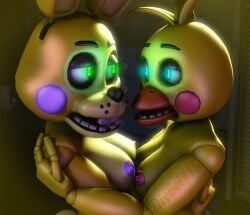 3d 4k animatronic anthro bedroom bedroom_eyes bedroom_setting bird bird_girl blue_eyes breasts_touching bunny bunny_ears bunny_girl bunny_tail disboi215 female five_nights_at_freddy's five_nights_at_freddy's_2 five_nights_at_freddy's_3 five_nights_at_freddy's_4 fnaf fnaf_oc furry glowing_eyes green_eyes highres hug hugging humanoid looking_at_another naked naked_female nude nude_female pink_cheeks pink_nipples purple_cheeks purple_nipples rabbit rabbit_ears rabbit_girl rabbit_tail robot rosy_cheeks sfm shiny_body source_filmmaker spring_bonnie_(fnaf) toy_chica_(fnaf) toy_spring_bonnie_(fnaf) vignette wholesome yellow_body yuri