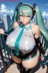 hatsune miku from vocaloid by reenka25