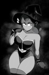 1girls ? bitch brawl_stars brown_body damphjack female gloves no_panties only pose shelly_(brawl_stars) witch witch_hat