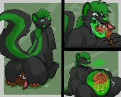 anal animated anthro bodily_fluids canid canine canis colt_(lyoen) dakomics duo facesitting hypnosis imminent_digestion male male/male mammal mammal_taur mephitid mephitid_taur mind_control open_mouth oral rimming saliva sex sitting_on_another skunk skunk_taur stomach_acid stomach_bulge syfer_(skunk) taur tongue uvula vore wolf