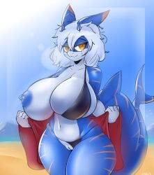 100:113 1anthro 1female 1girls 2020s 2025 2_horns 2d 4k 5_fingers anthro anthro_female anthro_only background beach big_breasts big_breasts big_tail bikini bikini_aside birb_(artist) black_bikini black_blush black_blush_lines black_eyebrows black_pupils blue_areola blue_areolae blue_background blue_body blue_nipples blue_pussy blue_skin blue_sky blue_tail blush blush blush_lines blushing_at_viewer blushing_female character_request cloud clouds commission commission_art digital_drawing_(artwork) digital_media_(artwork) eyebrow_through_hair eyebrows eyebrows_hidden_by_hair eyelashes female female female_focus female_only fluffy_hair jpeg long_tail looking_at_viewer lustbirb nipples nipples_outside nsfw oc original original_character piercing piercing_nipples piercings portrait pussy red_towel round_eyes sea seaside shark shark_fin shark_girl shark_tail side_view skimpy skimpy_bikini skimpy_clothes skimpy_outfit small_waist smile smiley_face striped_markings sunlight tagme taller_female taller_girl thick thick_legs thick_tail thick_thighs towel vagina white white_arms white_belly white_breasts white_hair white_hands white_sclera wide_hips yellow_eyes yellow_iris yellow_stripes