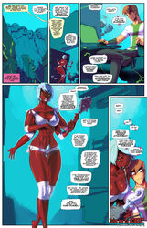 1boy 1girls 4_arms 4_eyes abs alien alien_girl ass ben_10 ben_10000 ben_10_omniverse ben_tennyson breasts brown_hair cleavage comic cyan_hair dialogue female fred_perry hips human humanoid implied_marriage looma_red_wind male male_human/female_alien male_human/female_humanoid married married_couple multi_arm multi_eye multi_limb muscular muscular_male nipple_bulge panels pubic_hair red_skin short_hair speech_bubble straight_hair tetramand thick thick_thighs thighs wide_hips