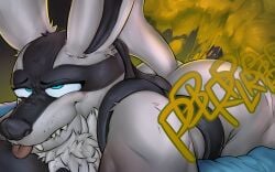1boy 2d 2d_(artwork) absurd_res ass ass big_ass big_butt brown_fart brown_fart_cloud fart fart_cloud fart_fetish farting feet_up furry furry_only grey_body grey_fur iamapoliceman laying_down laying_on_stomach looking_relieved lucario male male_fart male_only onomatopoeia pokemon smile smirk solo solo_male tail tease teeth teeth_showing tongue tongue_out
