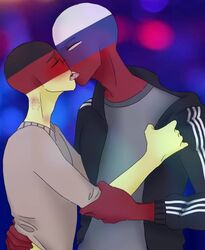 2boys bite_mark countryhumans french_kiss gay germany_(countryhumans) hug kissing male male/male rusger russia_(countryhumans) saliva stickman