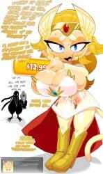 1girls adora_(bloons_tower_defense) anthro big_breasts bloons_tower_defense breasts female female_focus female_only goatboydraws monkey monkey_girl ninja_kiwi primate she-ra_(cosplay) solo solo_female tagme