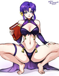 1girls alternate_costume bikini book breasts clothing fire_emblem fire_emblem:_the_blazing_blade fire_emblem_heroes hair minacream nintendo purple_eyes purple_hair squatting ursula_(fire_emblem) ursula_(summer)_(fire_emblem) video_games