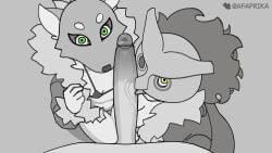 big_penis bikini blowjob cock dick faprika female fox green_eyes looking_at_viewer male mask masked masked_female oral oral_sex overcoat owl penis tiny_bunny white_background white_skin winter_clothes winter_coat yellow_eyes