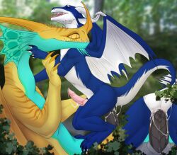 anal anal_sex azmerond bodily_fluids chastity_belt chastity_device claws cum death_song_(httyd) digital_drawing_(artwork) digital_media_(artwork) dragon duo enda_myx erection feral feral_on_feral genital_fluids genitals hi_res horn male male/male mythological_creature mythological_scalie mythology open_mouth orgasm outside paws penetration penile penile_penetration penis penis_in_ass quadruped scalie sex smile spread_wings strapon tail toe_claws wings