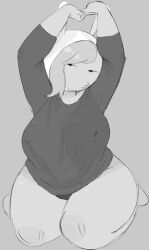 1girls 2026 2d adventure_time adventure_time:_fionna_&_cake arms_up bbw big_boobies big_breasts bunny_ears busty busty_female clothed clothed_female clothes clothing dressed female female_focus fionna_and_cake fionna_the_human_girl grayscale hair hat kneeling kneeling_female long_sleeves looking_to_the_side nipple_bulge nipples nipples_visible_through_clothing panties png pose simple_background sitting sketch solo solo_female solo_focus spinarooz thick thick_female thick_legs thick_thighs