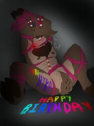 christmas_outfit christmas_present dandy's_world deer_humanoid rudie_(dandy's_world) tied_up