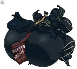 2d 2d_(artwork) alternate_ass_size alternate_body_type armor armored_female artist_logo ass_bigger_than_head ass_crush ass_focus bandai_namco big_ass blonde_hair commission commissioner_upload crushing dark_souls deviantart_link face_mask female female_only flexing fromsoftware high_heels hyper_muscles knightess looking_back lord's_blade_ciaran mask masked_female massive_ass massive_breasts mimic_(dark_souls) mimic_chest muscular_arms muscular_female muscular_legs muscular_thighs nadoarts solo solo_female transparent_background veins