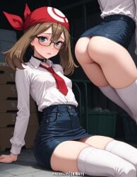 ai_generated anime_girl ass ass_focus blush cute cute_girl female hentai may_(pokemon) multiple_views nipples petite petite_body petite_breasts petite_female pokemon school school_uniform schoolgirl shy small_breasts solo_female teen teen_girl teenage_girl uncensored underwear uniwaifu wet_pussy