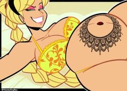 1girls 2026 artist_name ass atomickingboo belly big_ass big_breasts blonde-haired_female blonde_female blonde_hair blonde_hair_female braid braided_hair braided_ponytail breasts english english_text eyeshadow female female_focus female_only gem gem_on_belly hairband lacy_bra lacy_panties light-skinned_female light_skin lingerie lips lipstick midriff_tattoo mostly_nude mostly_nude_female nude nude_female oc original original_character pink_eyeshadow pink_lips pink_lipstick ponytail pov pov_selfie pregnant sarah_mcneil selfie solo solo_female solo_focus tattoo tattoo_on_belly text the_besties_(atomickingboo) thick_thighs thighs