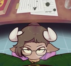 2boys animated blowjob cum_drip cum_in_mouth cum_in_throat cum_out_nose deepthroat fully_clothed furry male/male public rescmad size_difference sound sound_effects sucking_penis tagme under_the_table video