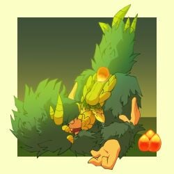 1futa 1girls 2024 absurd_res anthro balls breasts cock_between_breast diphallia diphallism dracoaftrdark_(artist) egg_in_ass eggs epic_repatillo furry_monstergirl green_fur horns monster monster_cock monster_girl my_singing_monsters old_art playing plow_position repatillo scales silly simple_background solo_futa