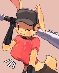 1girls 2026 2d 2d_(artwork) 5_fingers :3 akikonii anthro big_breasts breasts bunny_ears bunny_girl bunny_tail cute cute_face digital_media digital_media_(artwork) fur furry furry_female furry_only gloves hat headphones hi_res holding_object latex_gloves lucy_the_bun nipples nipples_visible_through_clothing partially_clothed rabbit render scout_(team_fortress_2) shorts simple_background smile smiling smiling_at_viewer solo solo_female solo_focus tagme team_fortress_2 tf2 thighs tshirt valve weapon wink winking_at_viewer yellow_fur