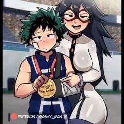 animated doggy_style gasvy_man human izuku_midoriya midnight_(my_hero_academia) midoriya_izuku missionary_position my_hero_academia nemuri_kayama paizuri serious serious_look sound tagme titjob video voice_acted