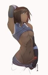 1futa abs areolae arm_sleeves armpits arms_behind_head ass athletic avatar_legends big_ass big_penis blue_eyes bob_cut breasts brown_hair clothing dark-skinned_futanari dark_nipples dark_skin dickgirl erect_penis erection fingerless_gloves futa_only futanari gloves highres intersex kitsunebi-x korra looking_at_viewer medium_breasts midriff muscular muscular_futanari navel nipples no_bra no_pubic_hair pants pants_down penis pose posing presenting presenting_breasts presenting_penis shirt shirt_lift short_hair signature simple_background sketch smirk smooth_skin solo solo_futa standing tank_top the_avatar the_legend_of_korra third_party_edit toned vashperado water_tribe white_background