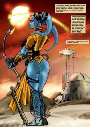 1girls 2004 abraibarnabas alien ass big_ass blue_skin female star_wars tagme_(artist) text