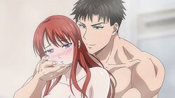 abs animated biceps big_muscles censored fingering_pussy fire_in_his_fingertips fujihashi_ryou hunk mizuno_souma muscular_male nippleless_male shower straight