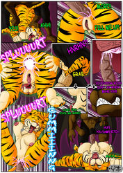 4_arms all_fours anal anal_sex anthro anthro_on_anthro anus ass balls black_fur black_stripes bodily_fluids breast_grab breast_squeeze breasts canid canine cat_tail closed_eyes comic cum cum_in_ass cum_in_mouth cum_in_pussy cum_inside cum_on_face deep_throat doggy_style dragonwrath faceless_male felid female forced forced_oral from_behind_position fur genital_fluids green_eyes hand_on_breast interspecies leg_grab male male_on_anthro male_penetrating mammal multi_arm multi_limb muscular nipples nude oral pantherine paws penetration penis pink_nose pussy rape saïna saïna_heart scorpion_tail sex simple_background skellos straight stripes tail_sex teeth tiger tongue tongue_out urielmanx7 vaginal_penetration were werefelid werepantherine weretiger yellow_fur