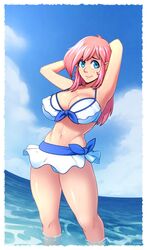 ass big_breasts bikini brellom link link_(shounen_captain) pink_hair rule_63 the_legend_of_zelda thighs