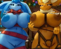 eeveelution from christmas by ozoneserpent