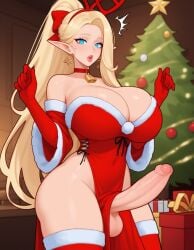1futa 2d abs accessory ai_generated armpits ass ass_bigger_than_head background big_ass big_breasts bimbo blonde_hair breasts busty christmas dick dickgirl elf elf_ears feminization futa_only futanari game_cg hips_wider_than_shoulders huge_ass huge_breasts huge_butt lemuru_sama light-skinned_futa lipstick long_hair penis queen solo sprite sprite_art surprised thick_thighs uncircumcised very_long_hair voluptuous