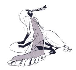 1boy 4_arms claws egg egg_laying extra_arms hazbin_hotel hellaverse male male_only moth sweat trembling valentino_(hazbin_hotel) vox_(hazbin_hotel) wings