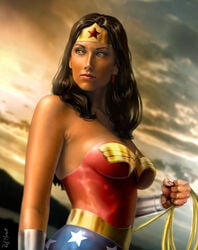 1girls amazon big_breasts black_hair blue_eyes bracers breastplate breasts busty curvaceous curvy dc dc_comics diana_prince eyeshadow female female_only goddess human justice_league large_breasts lasso lasso_of_truth long_hair makeup mascara nail_polish pink_nail_polish pink_nails pinup raffaele_marinetti red_lips red_lipstick skintight solo superheroine themysciran tiara upper_body voluptuous wonder_woman wonder_woman_(series)