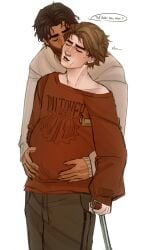 2boys 2d 2d_(artwork) arcane arcane_jayce arcane_viktor beard bearded belly_worship big_belly bigger_male black_hair breasts brown_hair cane closed_eyes clothed_male color colored cuddling dark-skinned_male dark_skin digital_media_(artwork) disabled_male femboy feminine_male feminization fully_clothed gay hand_on_belly hand_on_stomach holding holding_belly intersex jayce jayce_talis jayvik kissing kissing_neck league_of_legends light-skinned_male light_skin male male/male male_only male_pregnancy masculine_gay masculine_male masculine_man mole mole_above_mouth mole_under_eye mpreg no_penetration no_sex pale-skinned_male pale_skin pregnancy pregnant pregnant_belly romantic romantic_ambiance romantic_couple shirt sigh size_difference skinny_male smaller_male snuggling soft standing tan_skin twink viktor_(league_of_legends) yaoi