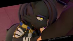 1boy 1girls 3d 3d_animation animated anthro aquapaulo ass ass_focus ass_up ass_view ass_visible big_ass black_fur blowjob cock egyptian egyptian_clothes fellatio female furry in_heat_(game) monsterbox nile_(in_heat) penis sound standing tagme tongue_out_blowjob tongue_swirling_fellatio video yellow_eyes