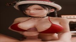1boy 1boy1girl 1girls 3d 9:16 animated areola_slip areolae between_breasts big_breasts black_hair bouncing_breasts breasts choker christmas christmas_bikini christmas_clothing christmas_outfit comandorekin cum cum_on_breasts cum_outside duo erect_penis eye_contact female final_fantasy final_fantasy_vii final_fantasy_vii_remake foreskin handjob long_hair longer_than_10_seconds looking_at_viewer male/female male_pov penis penis_between_breasts pov red_eyes rekin3d resolution_glitch shorter_than_30_seconds sound square_enix tagme thumbnail_error tifa_lockhart vertical_video video