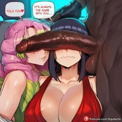 1girls 2girls ai_assisted ai_generated anime anime_style big_ass big_breasts black_hair boruto:_naruto_next_generations breasts caption clitoris comic comic_page curvaceous curvaceous_body curvaceous_female curvaceous_figure dark-skinned_male dark_hair dark_male dark_penis dark_skin demon_slayer dialogue dress female female_focus fit_female girl girly green_hair hentai hourglass_figure huge_ass huge_breasts hyuuga_hinata interracial interracial_sex kanroji_mitsuri kimetsu_no_yaiba manga manga_page mitsuri_kanroji naruto naruto_(classic) naruto_(series) naruto_shippuden netorare nightclub party patreon penis_over_eyes pink_hair pussy sexy shiny sigabelle speech_bubble story tan tanned tanned_skin text text_bubble threesome two_tone_hair uncensored uzumaki_hinata vagina very_dark_skin voluptuous voluptuous_female waifu waifu_diffusion