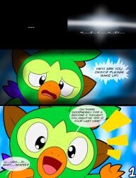 ... 2boys black_background black_panel blue_kerchief blue_scarf calvin_(tepigfan101) close_up close_up_face close_up_view comic comic_page concerned eyes_wide_open furry furry_male furry_only generation_8_pokemon green_body green_fur grookey happy kerchief male male_only nintendo offscreen_character offscreen_male page_1 page_number pokemon pokemon_(species) pokemon_mystery_dungeon pokemon_mystery_dungeon_through_thicc_and_thin_(comic) pov pov_male relieved scarf sky smile spike_chunsoft tepigfan101 text text_bubble waking_up waving waving_hand worried worried_expression