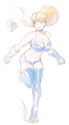 big_breasts blonde_hair bra brellom fairy fairy_spell gauntlets gender_transformation genderswap link nintendo original_character panties pointy_ears rule_63 the_legend_of_zelda thighhighs underwear zelda_ii:_the_adventure_of_link